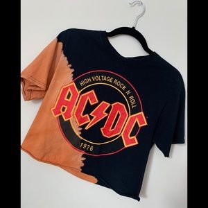 AC/DC Tie Dye Crop Top T-shirt